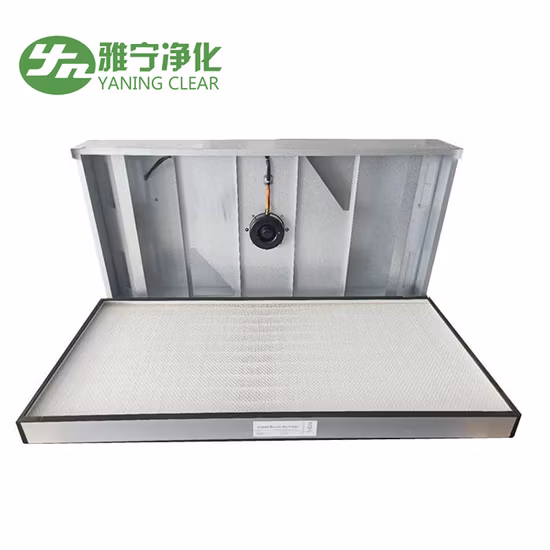Yaning 층류 공기 흐름 FFU, 팬 또는 모터가 있는 HEPA 필터